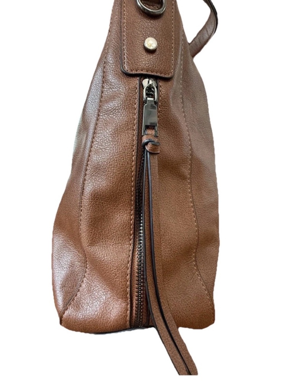 Realer Lg Faux Leather Bag Brn 14”Wx11”Hx5.5”D NO Crsbdy Strap Western Baby - Picture 10 of 16
